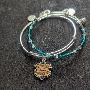 Silver and Green Slitherin Charm Bracelet Set